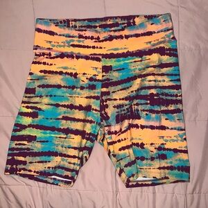 Colorful Tie-Dye Biker Shorts